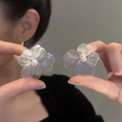 Foil Pearl Korean Earrings (PXT-989)