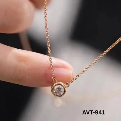 Single Pearl trending Korean Alloy -Necklace (AVT-941)