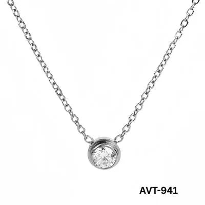 Single Pearl trending Korean Alloy -Necklace (AVT-941)