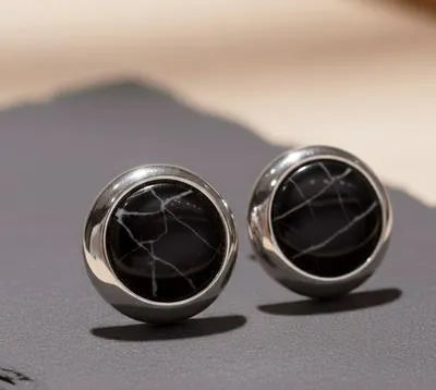 Korean Marble design circle earings ZXJ-902