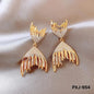 Fish Tail Korean Stylish -Earrings PXJ-954