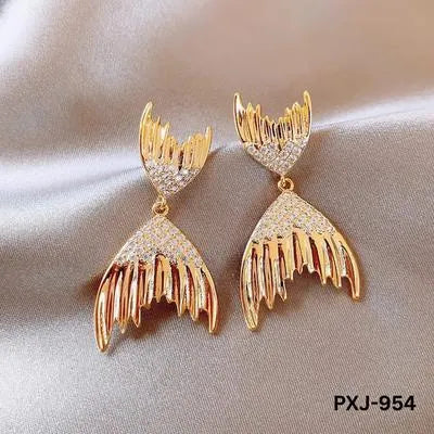 Fish Tail Korean Stylish -Earrings PXJ-954