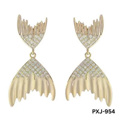 Fish Tail Korean Stylish -Earrings PXJ-954