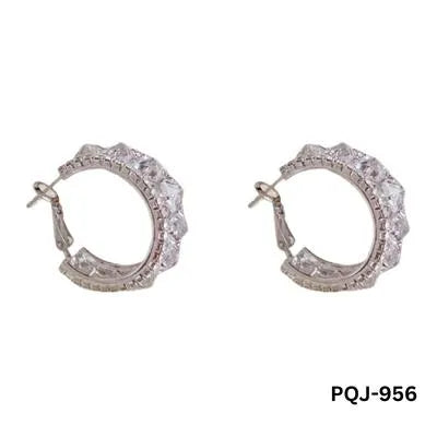 Zircon Gold korean style Baliyaan - Earrings PQJ-956