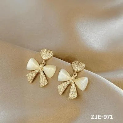 Bow Heart Korean Style Earings ZJE-971