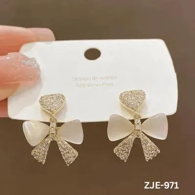 Bow Heart Korean Style Earings ZJE-971