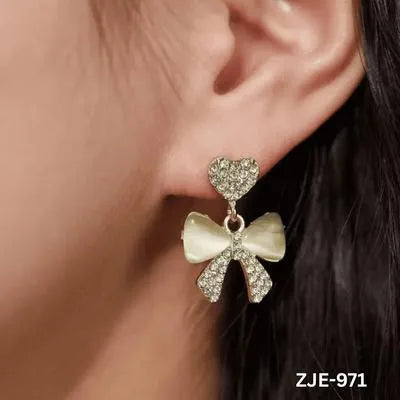 Bow Heart Korean Style Earings ZJE-971