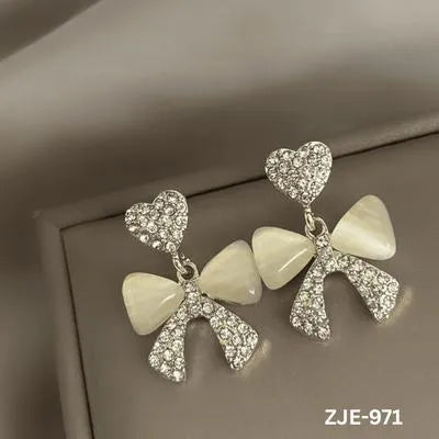 Bow Heart Korean Style Earings ZJE-971