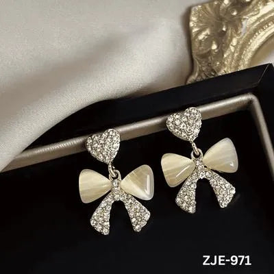 Bow Heart Korean Style Earings ZJE-971