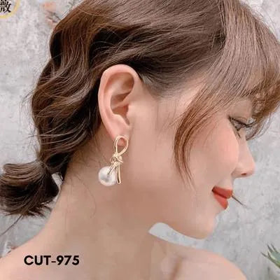 Knot Pearl Stone - Earrings PXJ-975