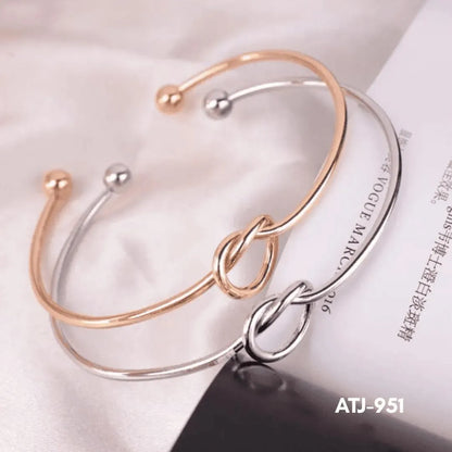 Knot Design Korean Hand Cuff -Bracelet (ATJ-951)