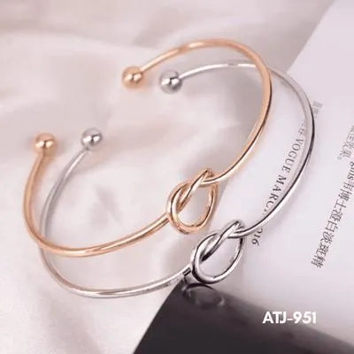 Knot Design Korean Hand Cuff -Bracelet (ATJ-951)