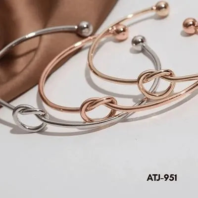 Knot Design Korean Hand Cuff -Bracelet (ATJ-951)