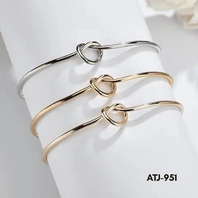 Knot Design Korean Hand Cuff -Bracelet (ATJ-951)