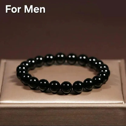 1 Pcs Beads Men's Bracelet Black Color