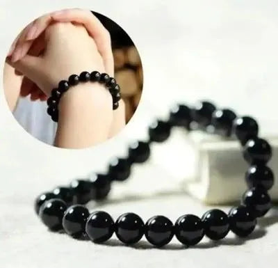 1 Pcs Beads Men's Bracelet Black Color