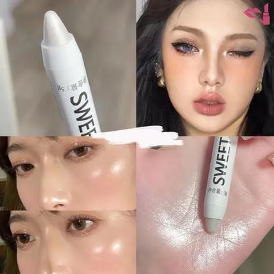 KS-ONE Silver Pearlescent Waterproof Eye Highlighter Pen | Long Lasting Stick for Inner Corner & Brow Bone Glow
