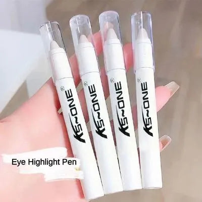 KS-ONE Silver Pearlescent Waterproof Eye Highlighter Pen | Long Lasting Stick for Inner Corner & Brow Bone Glow