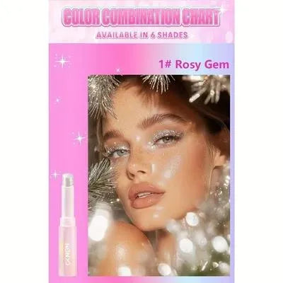 Jelly Eyeshadow Highlight Stick | Glitter Shimmer High Pigmentation Long Lasting Eye & Face Makeup | Blendable Lightweight Jelly Cream Highlighter | Crystal Jelly Glaze Stick for Party, Bridal, Wedding & Daily Makeup Look