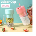500ml Portable Juicer With Straw USB Electric Stainless Steel Fruit Juicer Cup Extractor Blender Juice Maker Machine For Kitchen