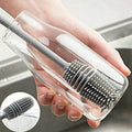 Silicone Bottle Cleaning Brush Bottle Brush Insulation Cup Washing No Deadend Long Handled Silicone Cleaning Brush Household Multifunctional Cleaning Tools