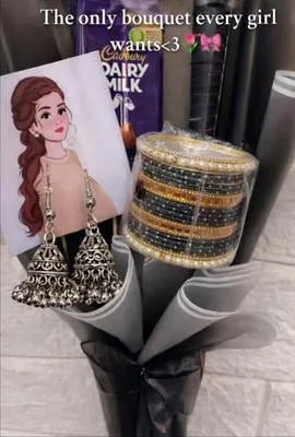 12 Pcs Indian Design Gold Plated Pearl Plain Bangle