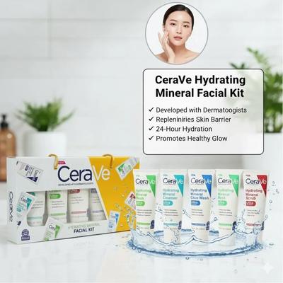 CeraVe Hydrating Mineral Facial Kit (6-in-1): Complete Barrier Renewal