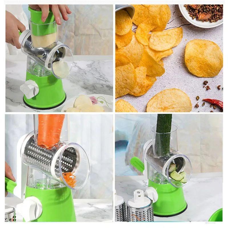 Table Top Drum Multifunctional Roller Vegetable Cutter Hand Crank Home Kitchen Shredder Potato GraterTable Top Drum Multifunctional Roller Vegetable Cutter Hand Crank Home Kitchen Shredder Potato Grater