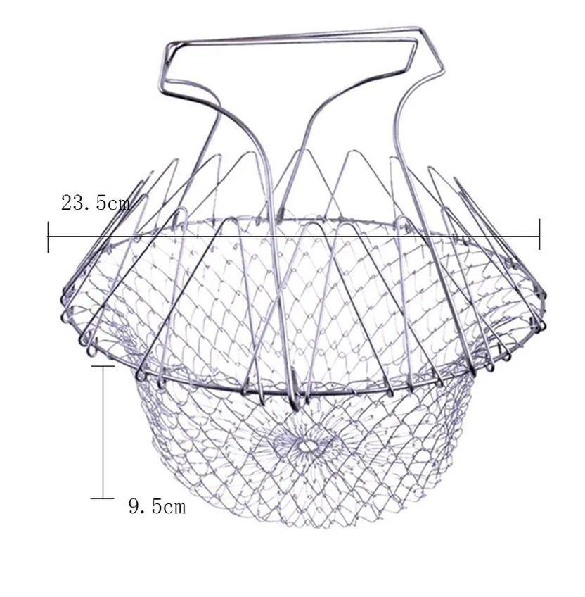Vegetable Frying, Foldable Strainer, Chef Basket 12 IN 1