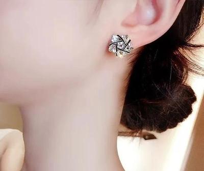 Star Shaped Gold Plated Zircon Studs