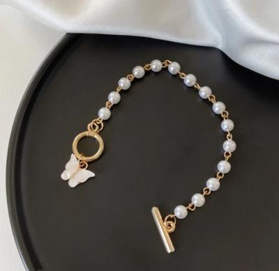 1 Pc Gold Plated Pearl Thread Bracelet