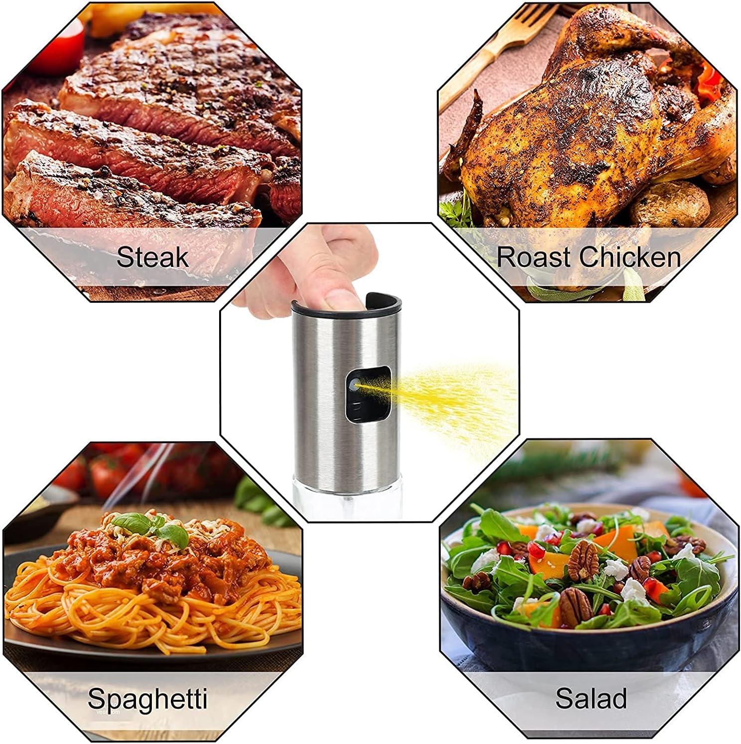 Kitchen Push Type Spray Olive Oil Sprayer Bottle Pump Oil Pot Leak-proof Grill BBQ Sprayer Oil Dispenser BBQ Gravy Boats Tools