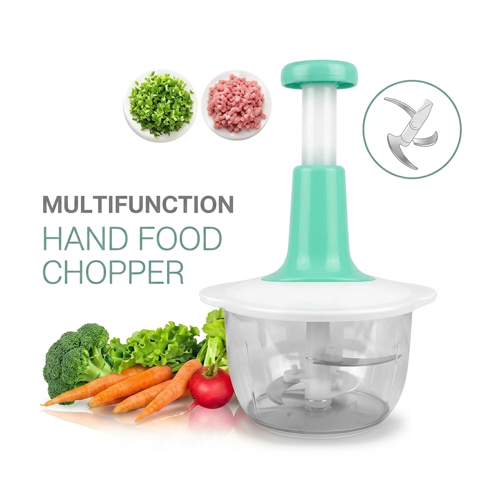Manual Hand Push Chopper/ multifunctional Hand Pat Chopper And Mixer/press Cutter Vegetable Meat Grinder 1.5 Liter