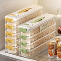 3 Layer Food Dumpling Storage Box Frozen Organizer Container