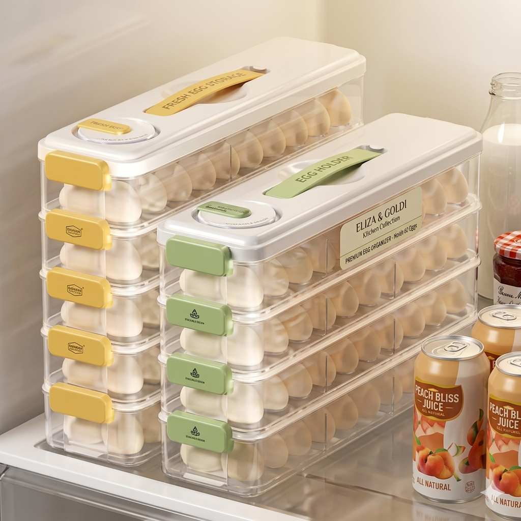 3 Layer Food Dumpling Storage Box Frozen Organizer Container