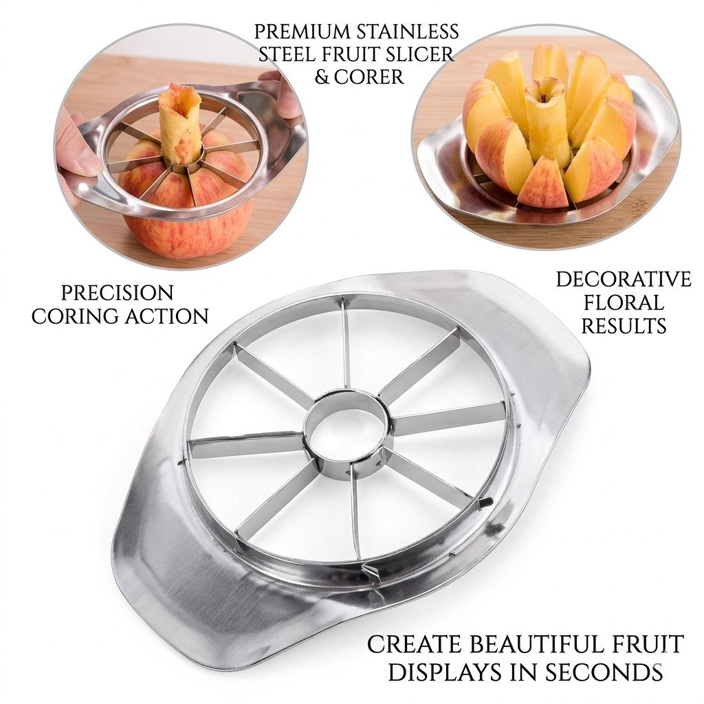 Apple Cutter Slicer Stainless Steel