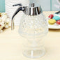 Elegant Crystal Honey Dispenser Honey Syrup Bee Pot Jar