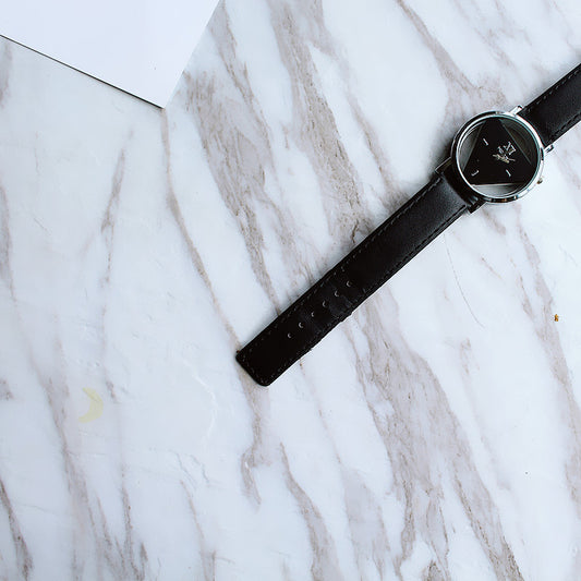 Unique Chic Simple Harajuku Triangle Watch Personalized Fashion Double-Sided Cut Out Korean Trend Student Couple Watch