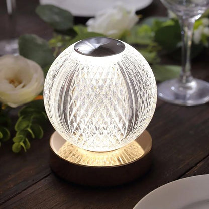 Round Crystal Table Lamp Clear In Acrylic Crystal Ball Lamp