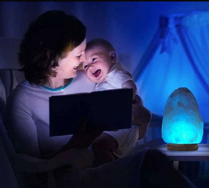 Salt Lamp USB Himalayan for Home Decor Natural Pink Rock Salt Lamp Night Light with Salt Lamp Bulb for Asthma and Allergy Relief Air Purifying Crystal Lamp to Clean Room Atmosphere and Improve Air Quality