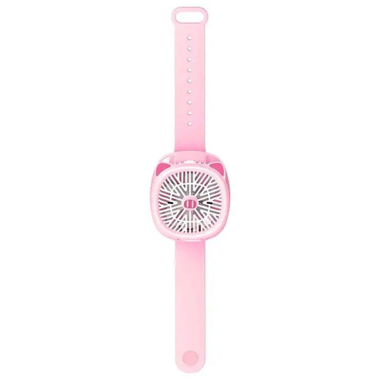 Watch Fan Cartoon with Wrist Strap Rechargeable 3Levels Adjustable Handheld Fan for TravelLow